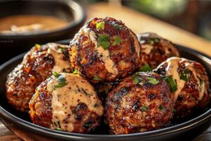 Korean Bbq Meatballs With Spicy Mayo Dip Recipe