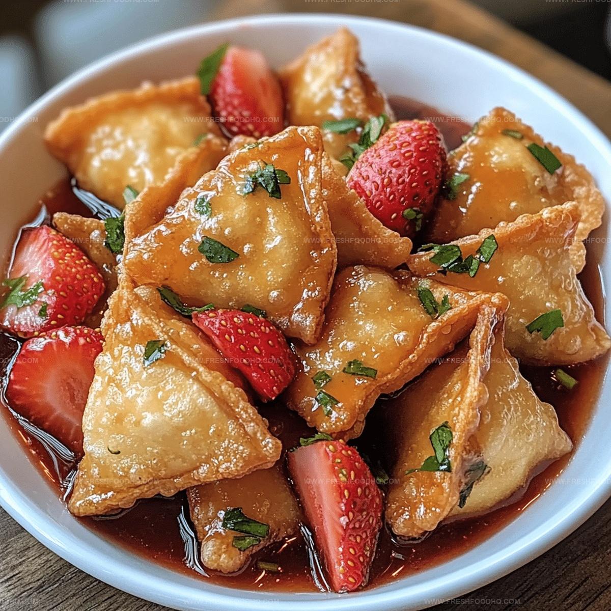 Crispy Strawberry Wontons Recipe