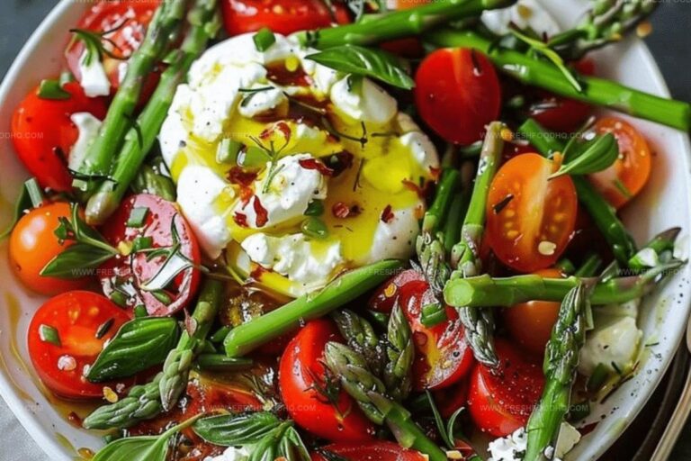 Asparagus Tomato Salad with Burrata Cheese Recipe