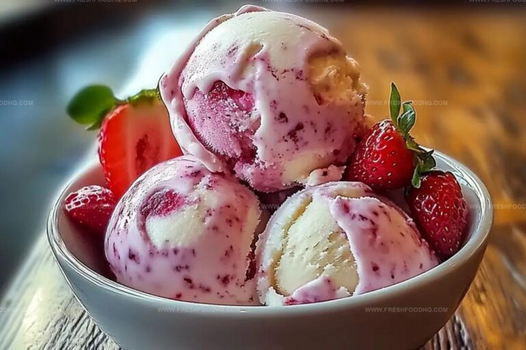 Strawberry Vanilla Bean Ice Cream Recipe