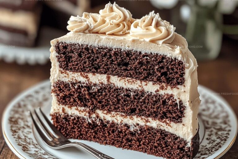 Chocolate Cake with Vanilla Frosting Recipe