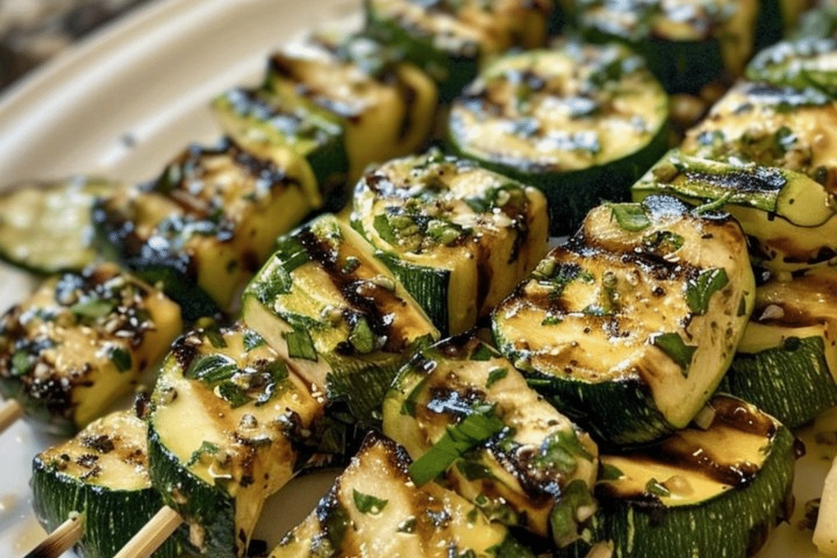 Garlic Butter Zucchini Skewers Recipe