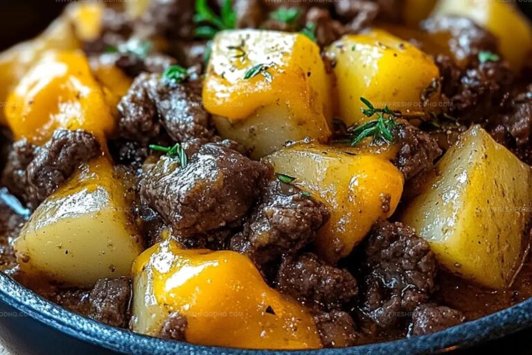 Cheesy One-Pot Beef & Potatoes Delight Recipe