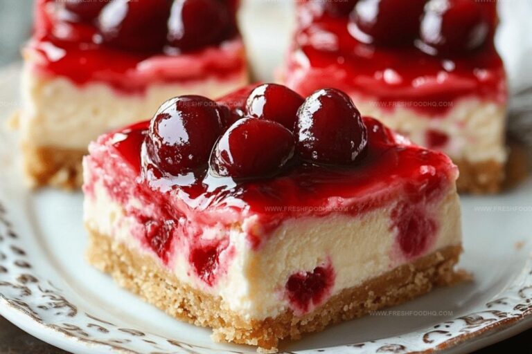 Cherry Vanilla Cheesecake Bars Recipe
