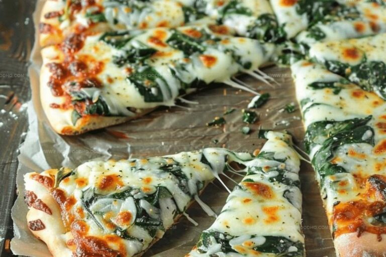 Roasted Garlic Spinach White Pizza Recipe