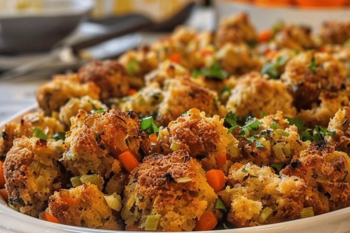 Leftover Turkey Stuffing Balls Recipe