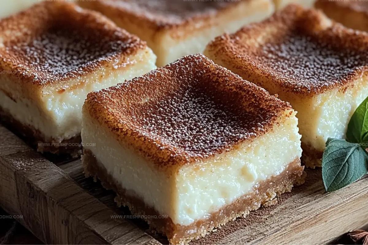 Cinnamon Churro Cheesecake Bars Recipe