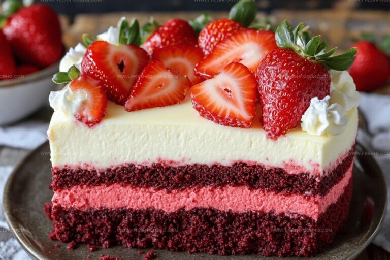 Red Velvet Strawberry Cheesecake Recipe