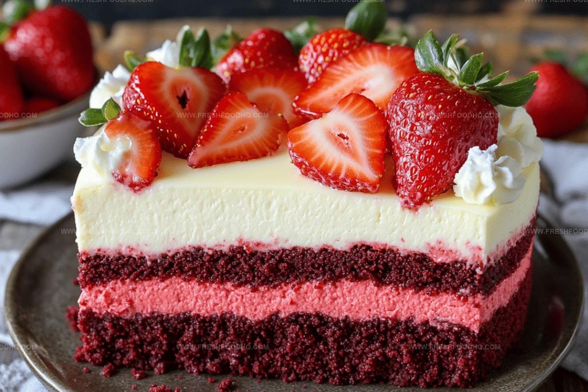 Red Velvet Strawberry Cheesecake Recipe