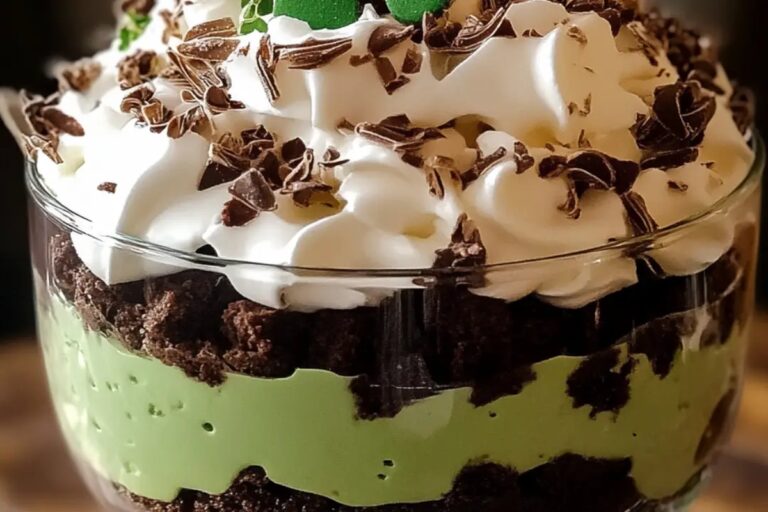 St. Patricks Day Brownie Trifle Recipe