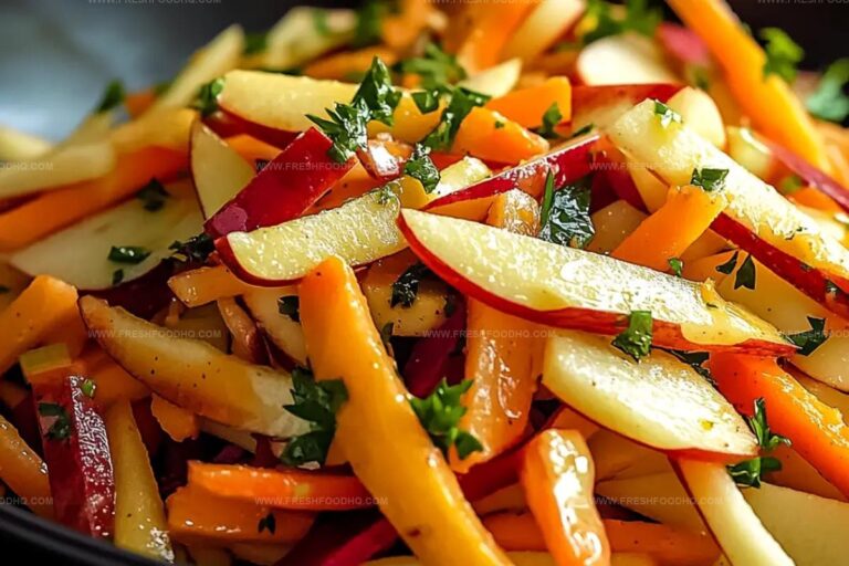 Crunchy Apple & Carrot Salad With Creamy Citrus Dressing Recipe