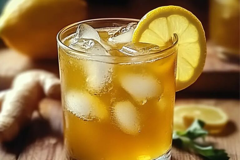 Lemon Ginger Iced Green Tea With Honey Recipe