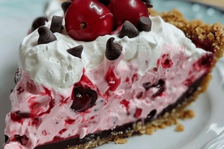 No-Bake Easy Cherry Chocolate Chip Pie Recipe