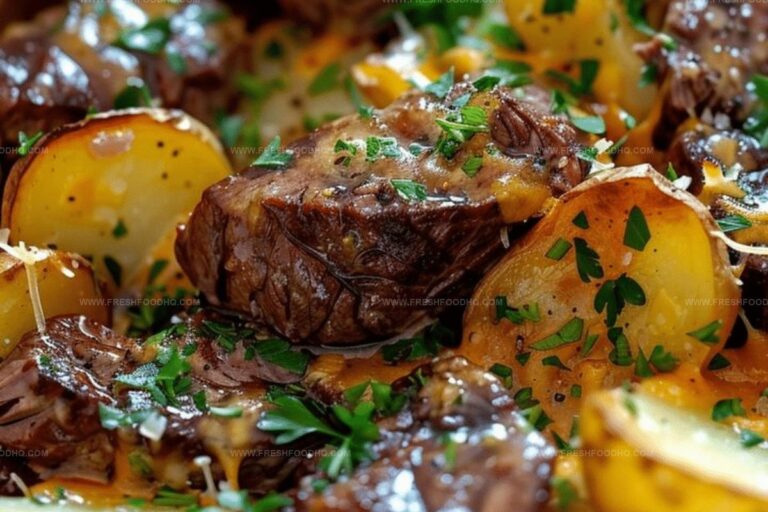 Slow Cooker Steak and Cheddar Potato Casserole Recipe