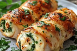 Cheesy Garlic Butter Mushroom Stuffed Chicken Recipe