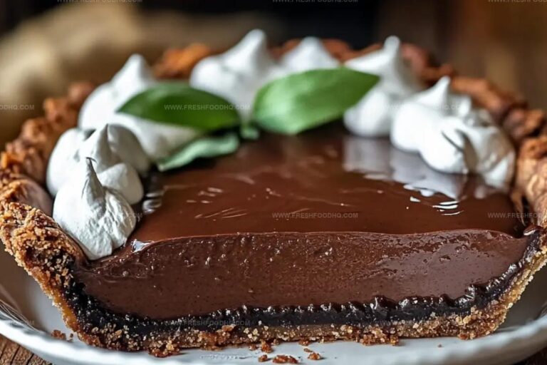 Old Fashioned Chocolate Pudding Pie Recipe
