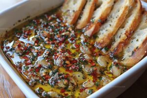 Savory Olive Oil Dip with Warm Bread Recipe