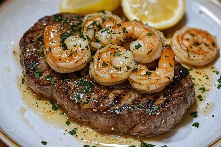 Classy Steak and Shrimp Scampi Recipe