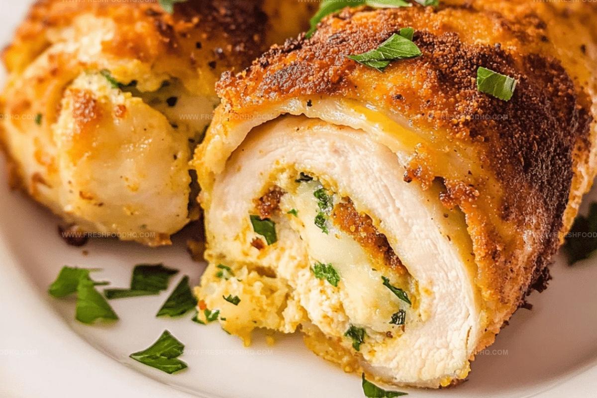 Air Fryer Stuffed Chicken Rolls Recipe