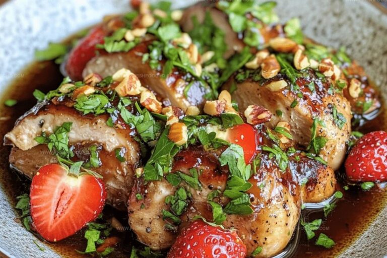 Strawberry Balsamic Walnut Chicken Recipe