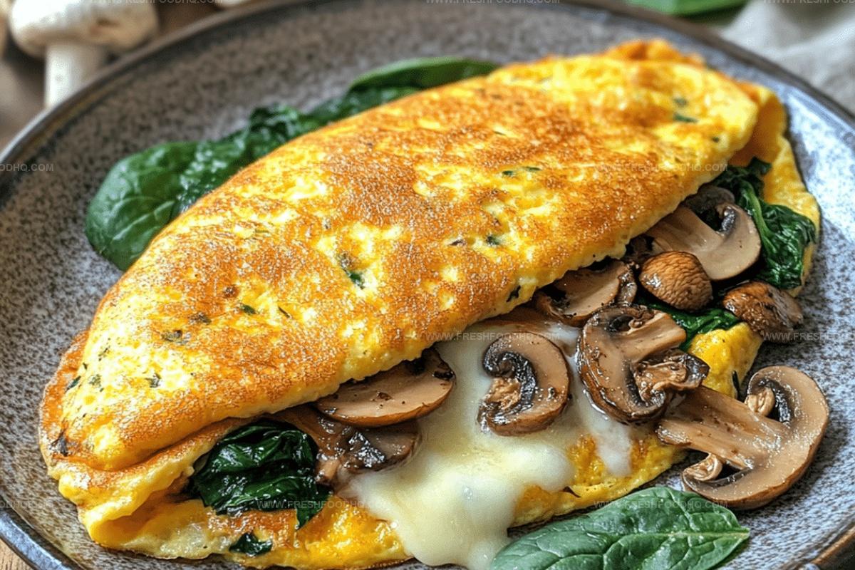Keto Mushroom and Spinach Omelette Recipe