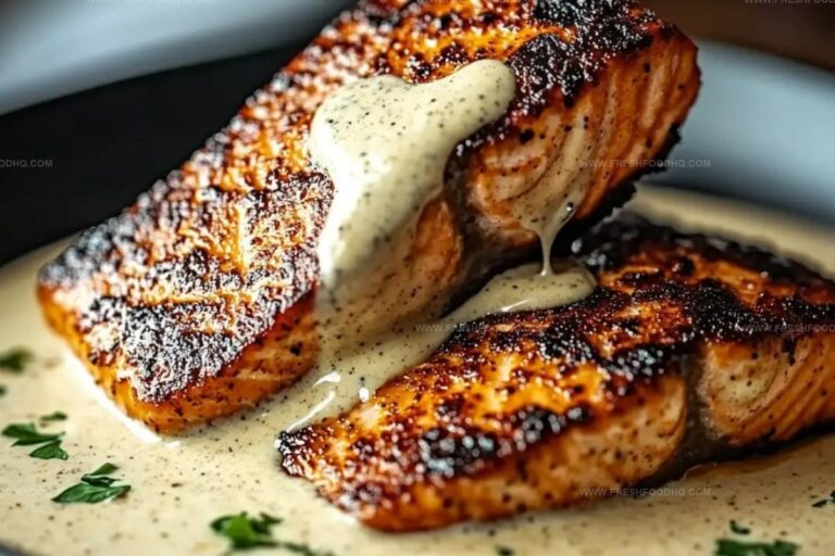 Blackened Salmon Bliss With Creamy Dijon Sauce Recipe