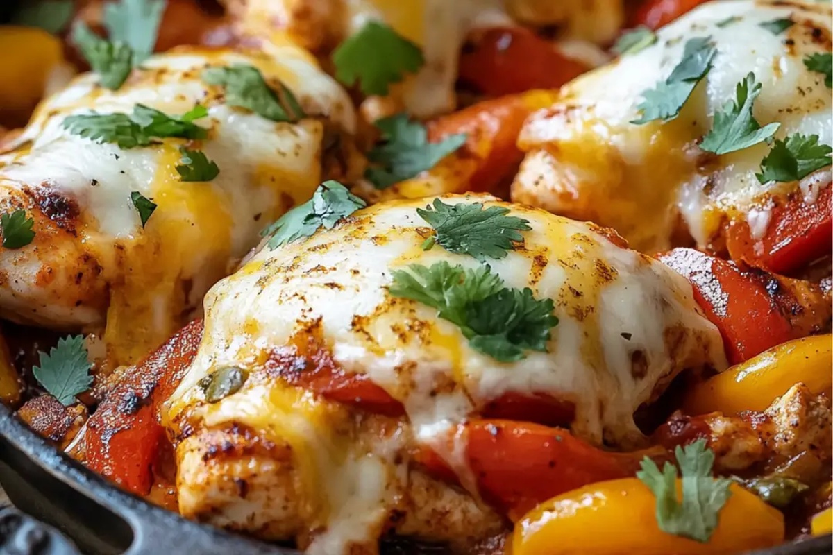 Easy Cheesy Baked Fajita Chicken Recipe