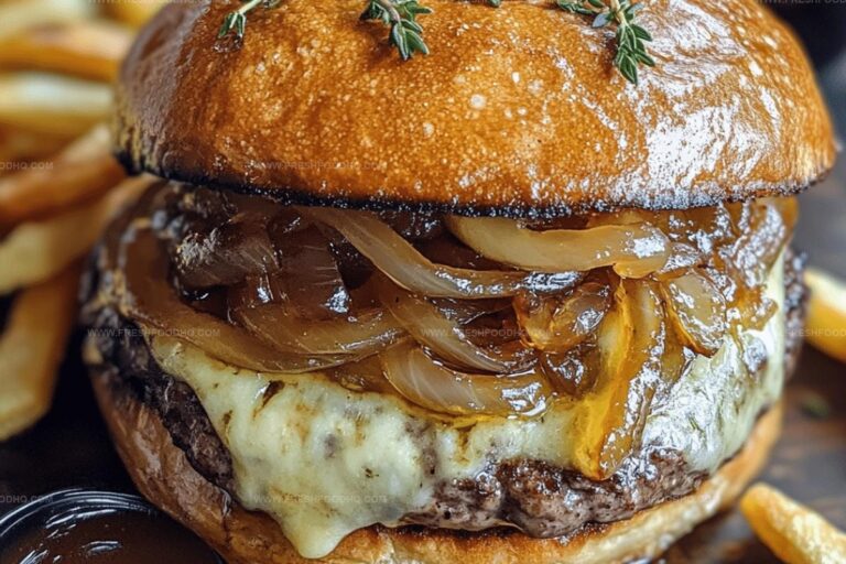 Burger with a Juicy Beef Patty Recipe