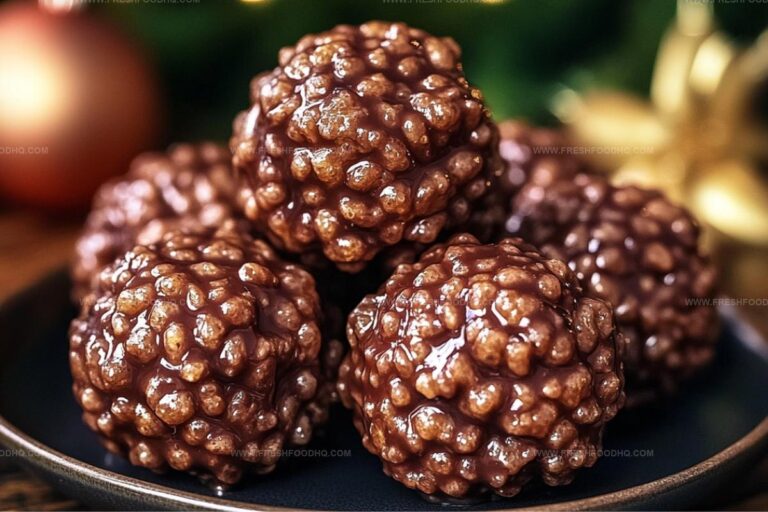 Christmas Chocolate Rice Krispie Balls Recipe