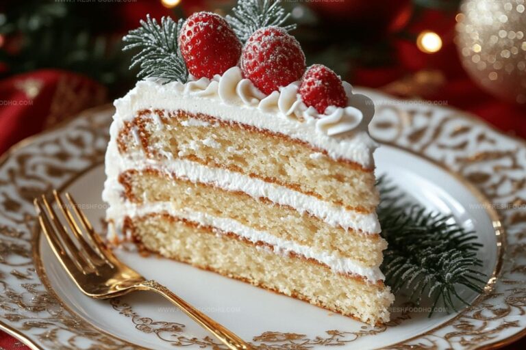 Christmas Strawberry Cream Cake Recipe