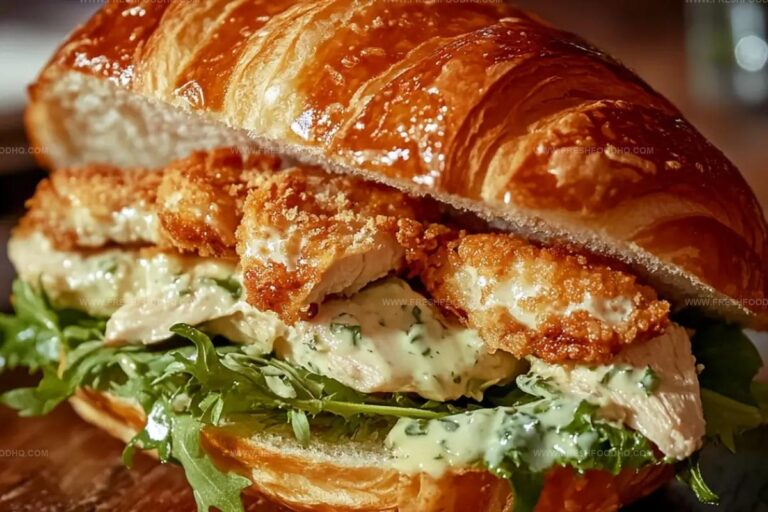 Chicken Caesar Croissant Sandwich Recipe