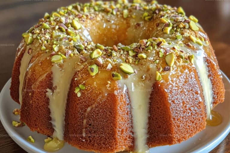 Creamy Honey Pistachio Ricotta Bundt Recipe