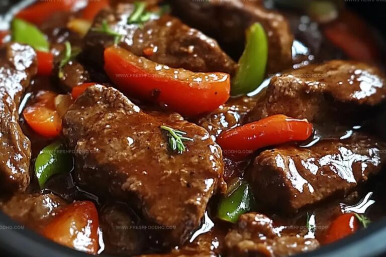 Pepper Steak Perfection In A Slow Cooker Recipe