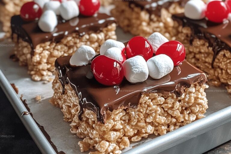 Chocolate Covered Cherry Rice Krispies Treats Recipe