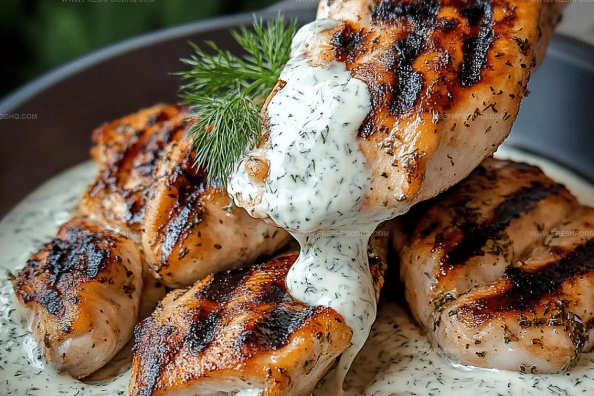Grilled Chicken with Creamy Dill Sauce Recipe