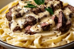 Creamy Cajun Steak Alfredo Recipe