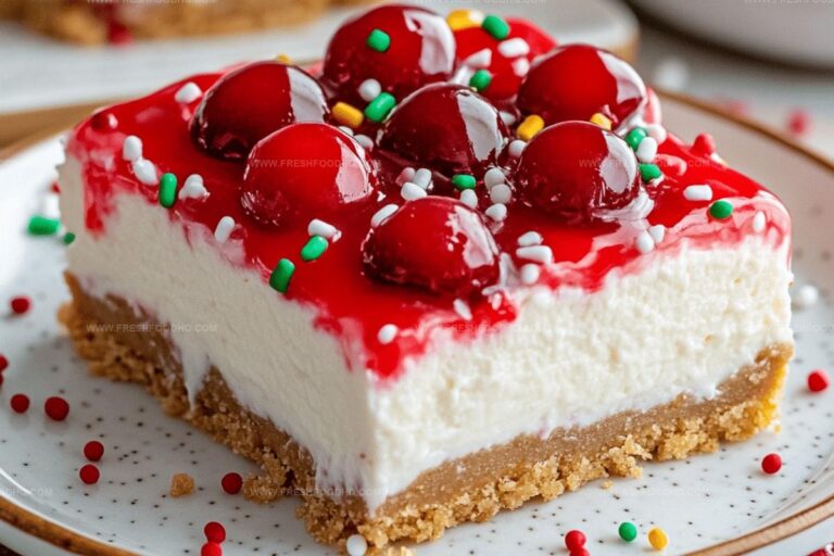 Merry Cherry Christmas Cheesecake Bars Recipe