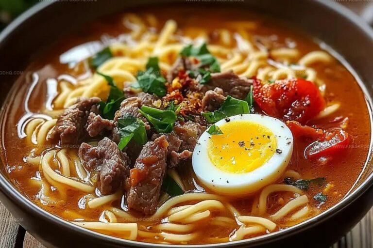 Tomato Egg And Beef Noodle Soup Recipe