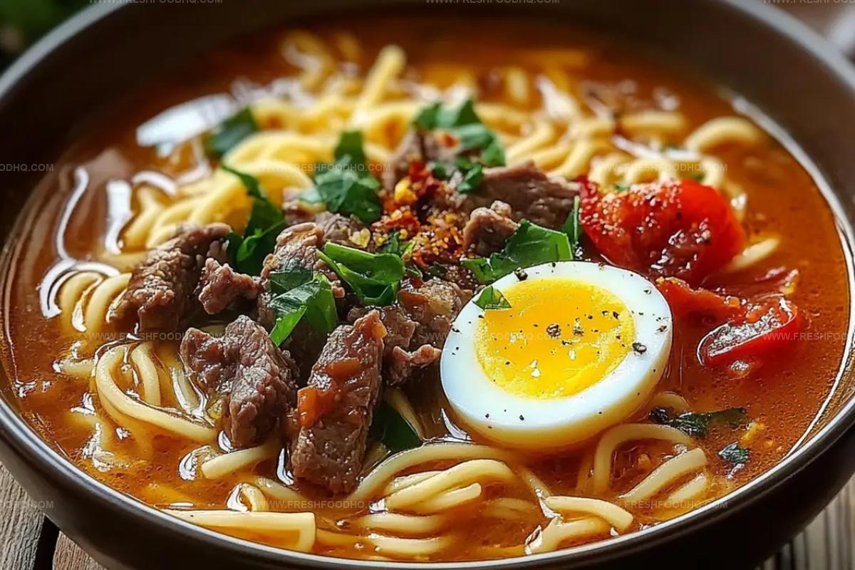 Tomato Egg And Beef Noodle Soup Recipe