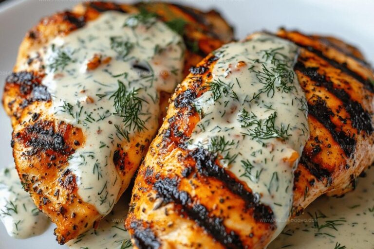 Grilled Chicken Breast with Creamy Dill Sauce Recipe