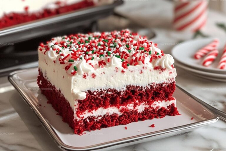 Christmas Red Velvet Poke Cake Recipe