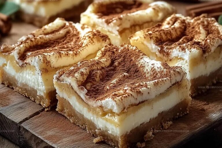 Ooey-Gooey Cinnamon Roll Cheesecake Bars Recipe