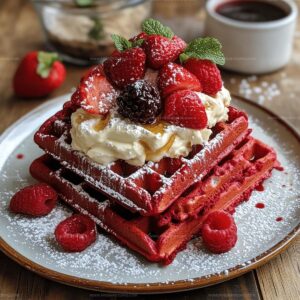 Gluten Free Red Velvet Waffles Recipe