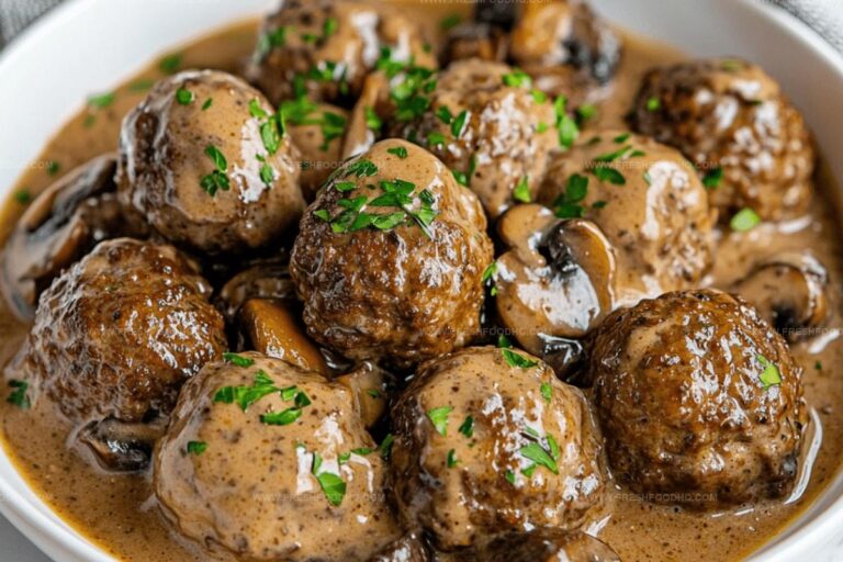 Keto Beef Stroganoff Meatballs Recipe
