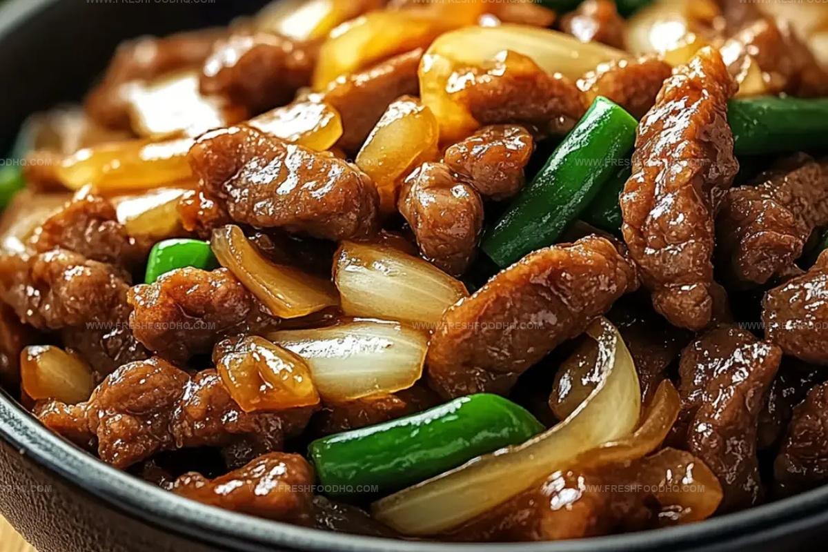 Piquant Chinese Beef And Onion Stir-Fry Recipe