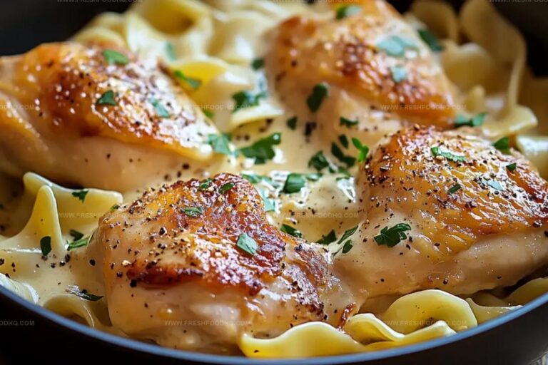 One-Pan Chicken With Creamy Buttered Noodles Delight Recipe