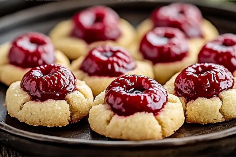 Raspberry Almond Shortbread Thumbprint Cookies Recipe