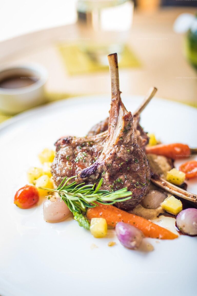 Herb-Crusted Lamb Chops with Roasted Vegetables Recipe