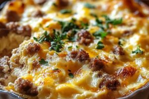 Sausage, Egg, And Cream Cheese Hashbrown Casserole Recipe