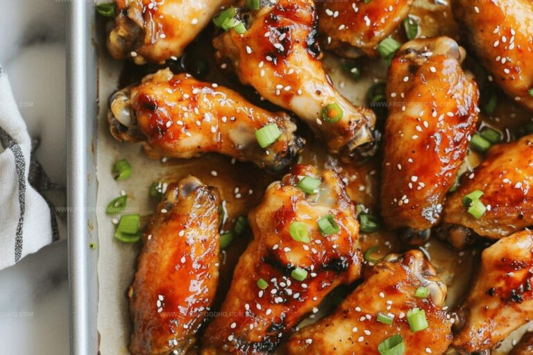 Sticky Honey Garlic Chicken Wings Recipe